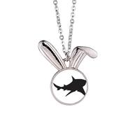 ocean Shark biology fish Rabbit Necklace Pendant Bunny Animal Jewelry Gift