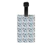 Ocean Shark Print Versatile Luggage Tags for Suitcases Labels Set Easy to Identify Travel Daily Use
