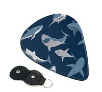 Ocean Shark Printed Guitar pick Guitar Plectrums for Acoustic Guitar Electric Guitar Bass Guitar - Guitar Accessories - 6 Pack 0.46mm