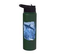 Ocean Shark Underwater Marine Life Predator Shark Lover Stainless Steel Insulated Water Bottle