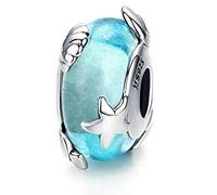 Ocean Shell Charms for Bracelets S925 Sterling Silver Charms fit for Pandora Style Bracelets Murano Glass Beads for Womens