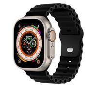 Ocean Silicone Band Compatible for Apple Watch 46mm 49mm 45mm 44mm 42mm, Sport Breathable Waterproof Adjustable Strap for iWatch Ultra/Ultra 2 Series SE 10 9 8 7 6 5 4 3 2 1 Men Women
