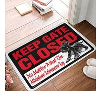Ocean Soft Bathroom Runners Keep Gate Closed No Matter What The Miniature Schnauzer Say - Cool Things For Teen Boys | Ultra Thin Door/Rug Corners Hold Rug Down - Sage Bath & Fame(65X90CM)