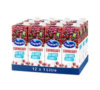 Ocean Spray Classic Cranberry Juice with No Added Sugar, 1L Carton (12-Pack)