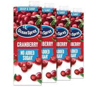 Ocean Spray Classic Cranberry Light Juice - 4 x 1L - No Added Sugar - Naturally Sweetened Fruit Juice - Rich in Vitamin C & High in Antioxidants - Made with Whole Cranberries