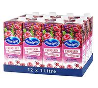Ocean Spray Cranberry & Raspberry Juice Drink, 1L Carton (12-Pack)