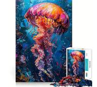 Ocean Squid Painting 1000 Adult Pieces Jigsaw Puzzle Mind Challenge Toy Together Fun Quality Cut (50x75cm)