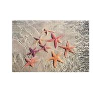 Ocean Starfish Printed Adult Fun Puzzle wooden puzzle in a plastic box with letters printed on the back home decor party toy