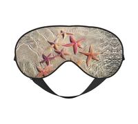 Ocean Starfish Sleep Mask Night's Sleep Soft Eye Mask Adjustable Strap Works Nap Position Sleeping Aid