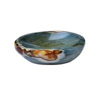 Ocean Stone Bowl - Handcrafted Decorative Stone Dish, Unique Ocean-Inspired Crystal Bowl for Home Decor