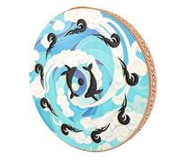 Ocean Stream Drum, Handheld Percussion Instrument for Sound Therapy (10 | Maple Wood Frame, Beads and Sand Fill, Yoga Classes, Sonic Energy Wave Drum, Retreats and Travel
