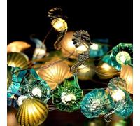 Ocean String Light Sea Shells Seahorse Conch Light Beach String Light LED String Lights Decorative Fairy Light for Indoor Outdoor Christmas Decor (3m 30 LEDs) (Ocean)