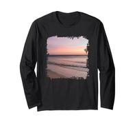 Ocean Sunset Beach Soft Waves Coastal Horizon Long Sleeve T-Shirt