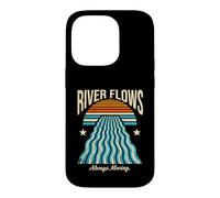 Ocean Sunset River Flows Always Moving Retro Case for iPhone 14 Pro