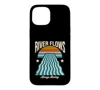 Ocean Sunset River Flows Always Moving Retro Case for iPhone 15