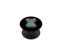 Ocean Sunset River Flows Always Moving Retro PopSockets Adhesive PopGrip