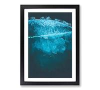 Ocean Surf in Abstract Framed Print | A2 Black Framed Wall Art | Ready to Hang | Abstract Nautical Picture | Living Room Bedroom Lounge Office