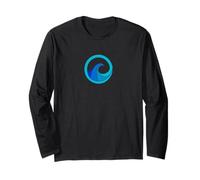 Ocean Swirl Wave Blue Long Sleeve T-Shirt