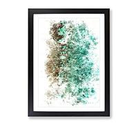 Ocean & The Beach In The Maldives Watercolour Modern Framed Wall Art Print, Ready to Hang Picture for Living Room Bedroom Home Office Décor, Black A2 (64 x 46 cm)