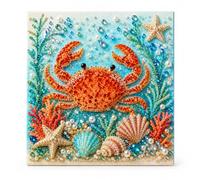 Ocean Theme Pearl Art DIY Kit 5D Bead Painting Set(Style 16) | Ocean theme pearl painting kit 5D bead art seashells style 1 for wall decor
