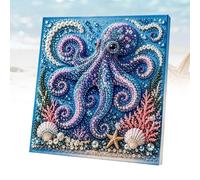 Ocean Theme Pearl Art DIY Kit, Octopus Wave 3D Pearl Craft Kit, Sea Turtle | Sparkling Coastal Pearls Mosaic Art with Pearls & Rhinestones, Ocean Diamond Art for Adults, DIY Home Wall Decor Gift