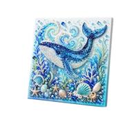 Ocean Theme Pearl Art DIY Kit,Relaxing DIY Craft to Create Stunning Coastal Artwork,3D Octopus Mosaic DIY Painting | Crystal Beads Textured Canvas Tool Set Suits Living Room