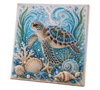 Ocean Theme Pearl Diamond Painting DIY Kit, Sea Animal Crystal Art Kit