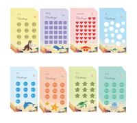 Ocean-Themed Savings Challenge Trackers - 8 Designs x 6Pcs, Money Saving Wallet Budget Cards, Financial Planner Organizer For Multiple Budget Cards For Savings Journey Planner Cash Envelope System