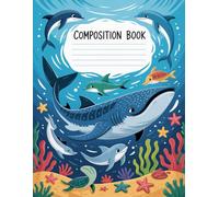Ocean Themed Whale Shark Composition Book: 120 Pages, with Watercolor Cover Design, perfect for School Notes, Creative Writing, Students, Kids, Women, ... for School Notes, Creative Writing, Stude