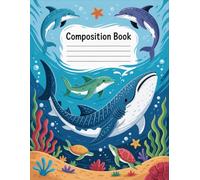 Ocean Themed Whale Shark Composition Book: 120 Pages, with Watercolor Cover Design, suitable for School Notes, Journaling, Creative Writing, Teachers, ... Design, suitable for School Notes, Journalin