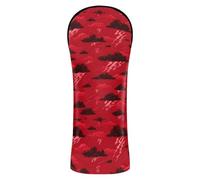 Ocean Thunder Red Golf Head Cover Set Pu Leather with Number Tags for Driver, Woods and Hybrid