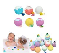 Ocean Toy Bath Salt Ball Sleeve Box Bath Bombs,6-Piece Ocean Surprise Toy BathBomb Set, Natural Sea Salt Color Changing Spa Easter BathBalls, Upgrade Bubble Easter Basket Stuffers