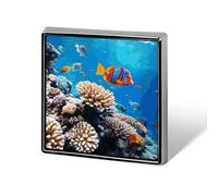 Ocean Tropical Fish Coral Button Pin Classic Cute Heart Shape Brooch Exquisite Fashionable Badge Elegant Lapel Pin Personalized Pins Button for Clothing Backpack Hat Jackets Decorate