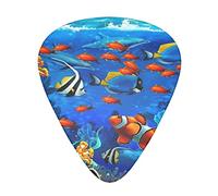 Ocean Tropical Fish Coral Undersea World The guitar pick, for acoustic, electric, bass guitars - natural touch, 12 pack, multi-color.