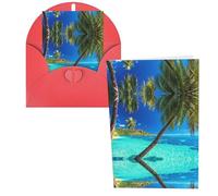 Ocean Tropical Island Print Thank You Cards Greeting Cards With Envelopes Blank Note Cards 10x15 cm Perfect for Thank Yous Invitations