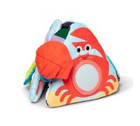 Ocean Tummy Time Triangle Infant Baby Toy, Soft Sensory Toy with Textures, Mirror, Floor Toy for Newborns to Ages 6 Months