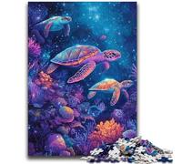 Ocean Turtle 1000 Piece Jigsaw Puzzles for Teenagers Gifts,family Fun Games Is Ideal As A Gift for The Whole Family (38x52cm)