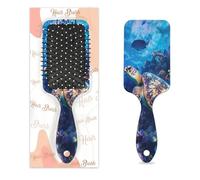 Ocean Turtle Hair Brush Tropical Coral Fish Wet Dry Air Cushion Hair Brush Plastic Detangler Hairbrush for Kids Adults Back To School Gift Women Men
