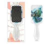 Ocean Turtle Hair Brush Watercolor Sea Turtle Wet Dry Air Cushion Hair Brush Plastic Detangler Hairbrush for Kids Adults Back To School Gift Women Men