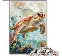Ocean Turtle Jigsaw Puzzles for Adults 1000, Challenging Game And Family Play Educational Game for Birthday, Chrismas (26x38cm)