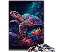 Ocean Turtle Jigsaws 1000 Pieces for Adults,for Educational Game Challenge Toy for Is Ideal As A Gift for The Whole Family (38x26cm)