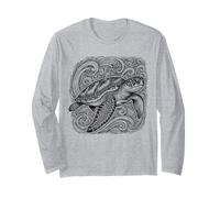 Ocean Turtle Mandala Waves Long Sleeve T-Shirt