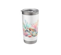 Ocean Turtle Surrounded by Coral Scene Stainless Steel Insulated Tumbler