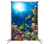 Ocean Under Water Seabed Aquarium Birthday Party Decoration Photography Backdrops for Festivals Sign Children Rocks Corals Backgrounds