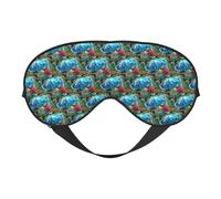 Ocean Underwater Dolphin Fish Printing Soft Dual-Use Sleep Blocks Light Efficiently Blackout Eye Mask for Sleeping