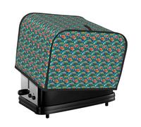 Ocean Underwater Fish Print 4-Slice Toaster Cover Dustproof Waterproof Kitchen Appliance For Protector Storage