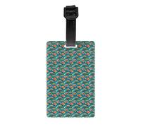 Ocean Underwater Fish Print Luggage Tags Suitcases Waterproof Labels Set for Daily Use Cruise Ships Air Travel