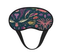 Ocean Underwater Fish Print Sleep Mask Soft Cover Eye No Pressure for Sleeping, Eye Masks for Side Sleepers