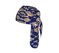 Ocean Underwater Fish Printed Tactical Cycling Bandana, Breathable Mesh Helmet Liner, for Jogging Walking Fitness