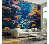 Ocean Underwater Wallpaper Murals - Under The Sea Wall Paper, Underwater Home Decor, Non-Woven Waterproof Print Wallpapers for Bedroom Living Room, Feature Walls Mural 450x315 cm - RvX261